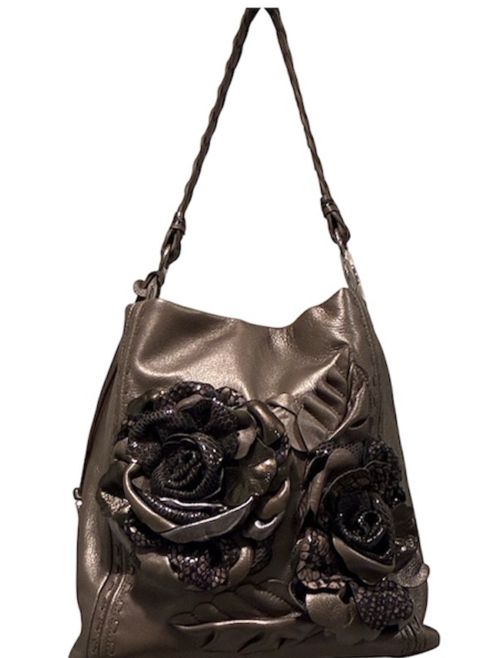 Brighton Rhapsody Masterpiece 3d Floral Leather Appliqué NWOT